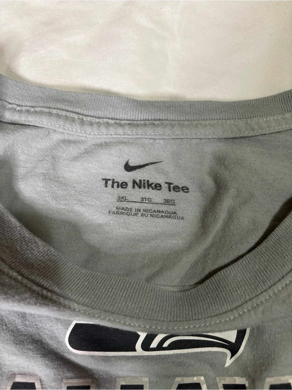 Nike Gray salute to service  Seattle Seahawks Long Sleeve Tee with Team Logo